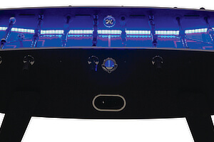 The LED lighting on a Strikeworth football table.