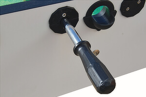 A football table rod.