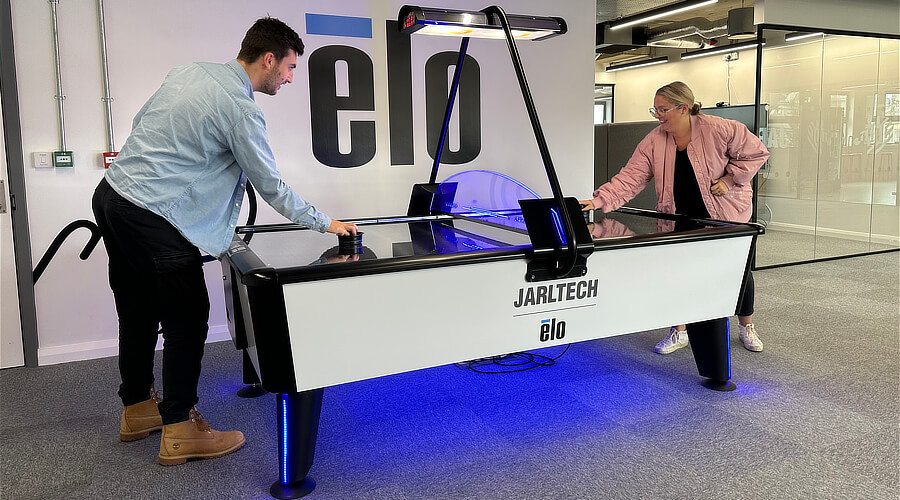 A branded pool table.