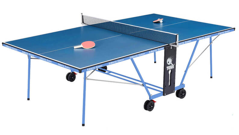 A customised table tennis table.