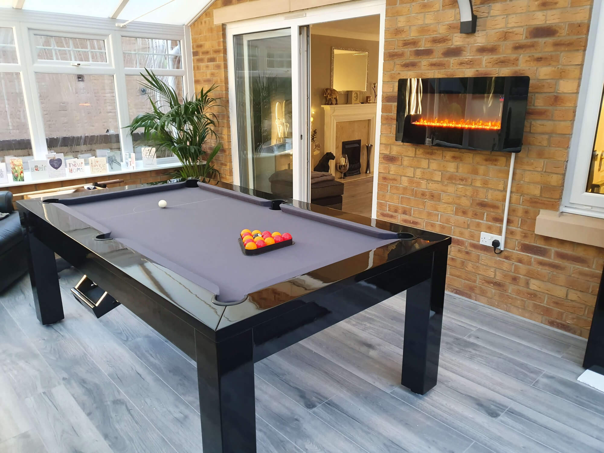 The Phoenix Solid Wood 7ft Slate Bed Pool Dining Table Liberty Games