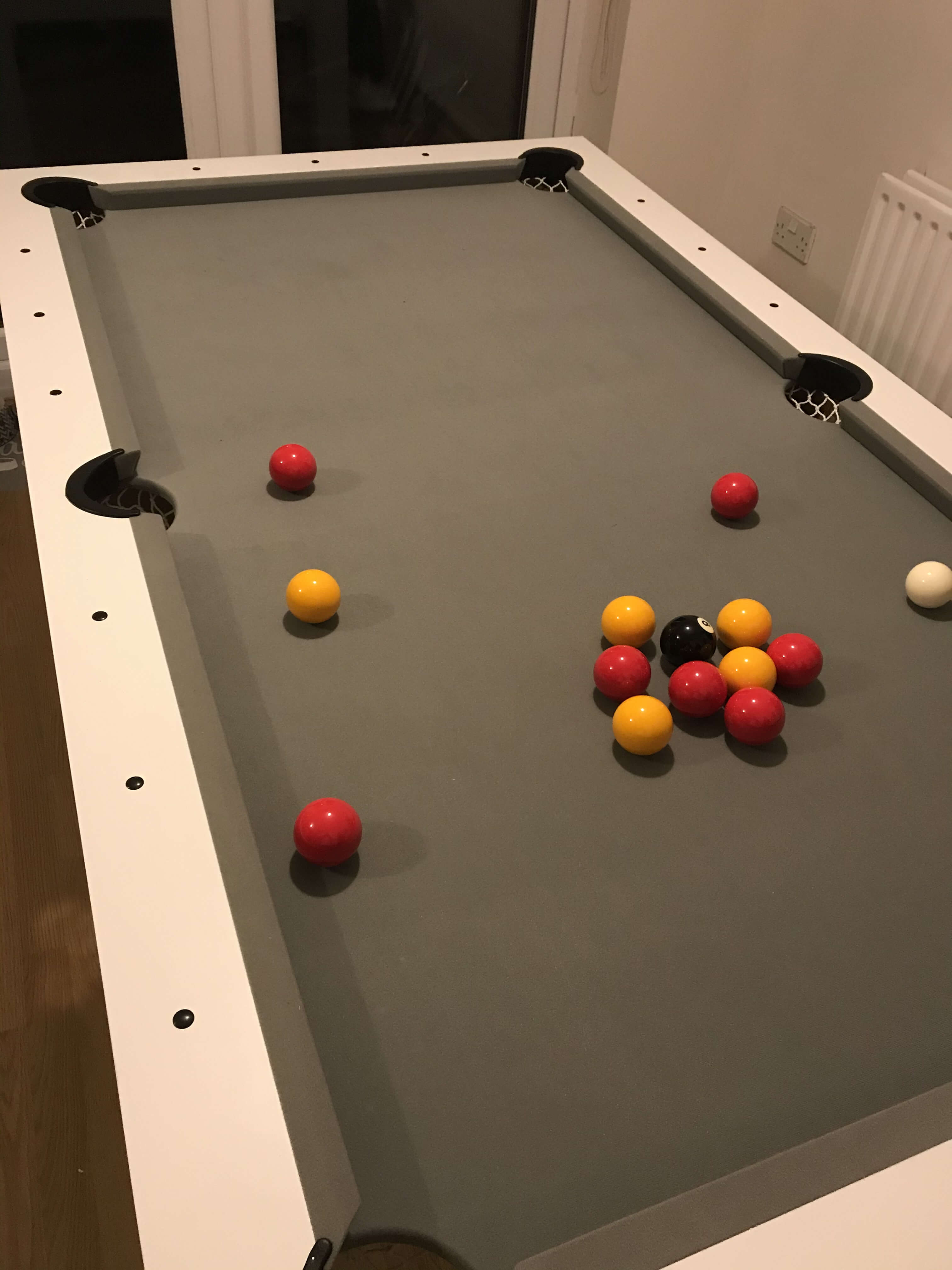 6ft pool table with table tennis top