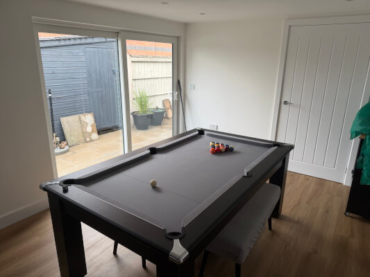 Modern Diner Slate Bed Pool Dining Table