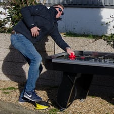 Infla-Table Foot Pump Portable Air Hockey Table Video