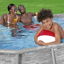 Bestway Steel Pro Max Splashview 14ft Oval Swimming Pool Set Video