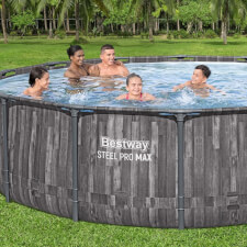 Bestway Steel Pro Max Grey Driftwood Swimming Pool Set Video